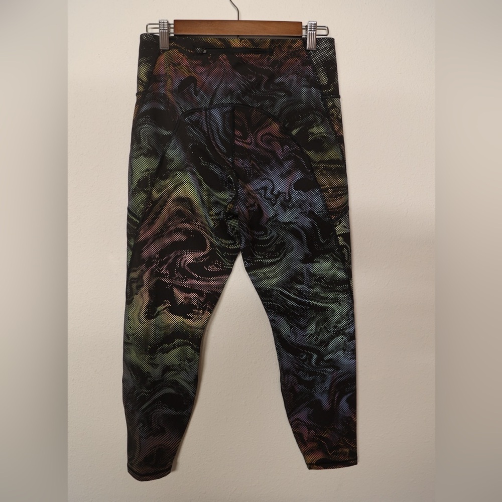 Athleta Lightning Reflective 7/8 Tight Multicolor Size M High Rise Leggings - Picture 2 of 3